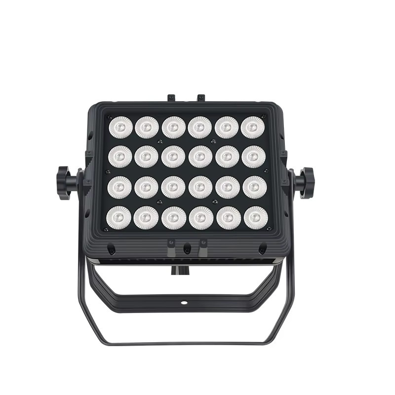 Professionelles quadratisches LED-Par-Licht RGBWA UV 6-in-1 wasserdichtes Bühnenlicht für DJ, Disco und Außenbereich in Schwarz - Bild 4