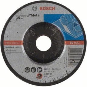 Bosch Schruppscheibe gekröpft für Metall, Durchmesser: 125 mm, Bohrung: 22,23 mm, Farbe: Grau - Bild 2