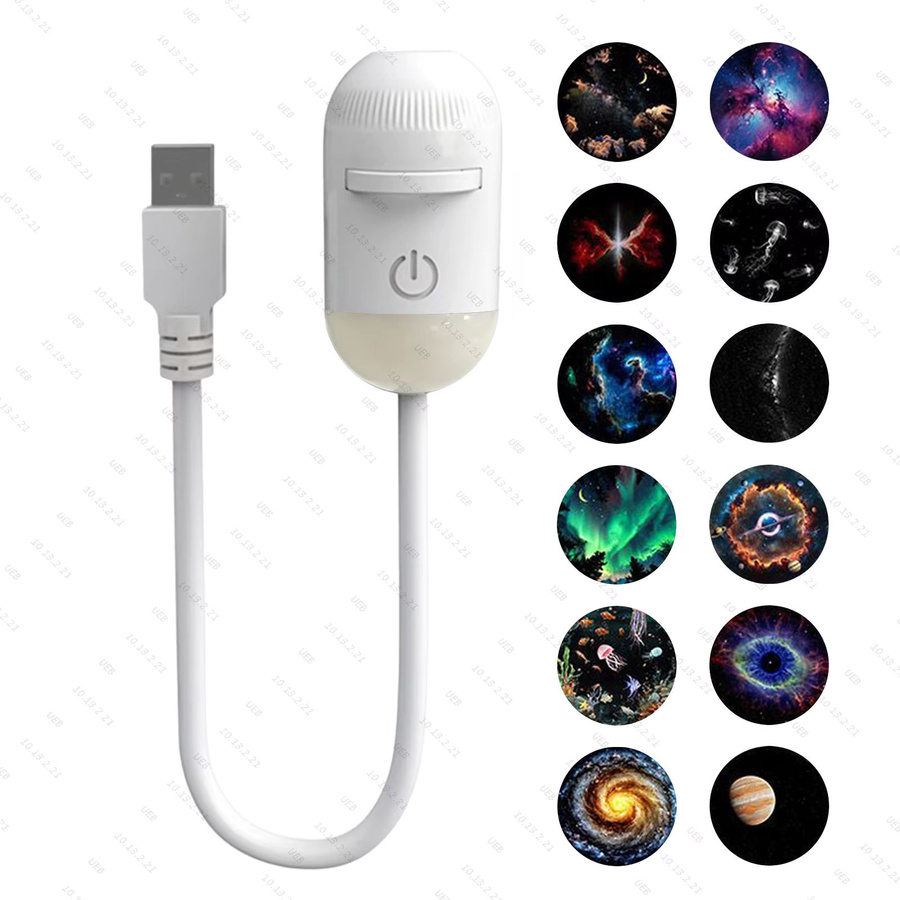 eelhoe Mini-Galaxie-Sternprojektor Nachtlicht in Weiß als USB Auto-Atmosphären-Projektor für Schlafzimmer und Dekoration - Bild 4