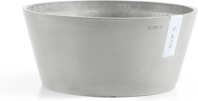 Ecopots Blumentopf Frankfurt Weißgrau, B/T/H: 41 x 41 x 18 cm - Bild 1