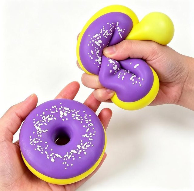 A Family Of Home Textiles Donut-förmiges Stressabbau-Quetschspielzeug, Elastisches TPR Anti-Angst Squishy Fidget-Spielzeug - Bild 1