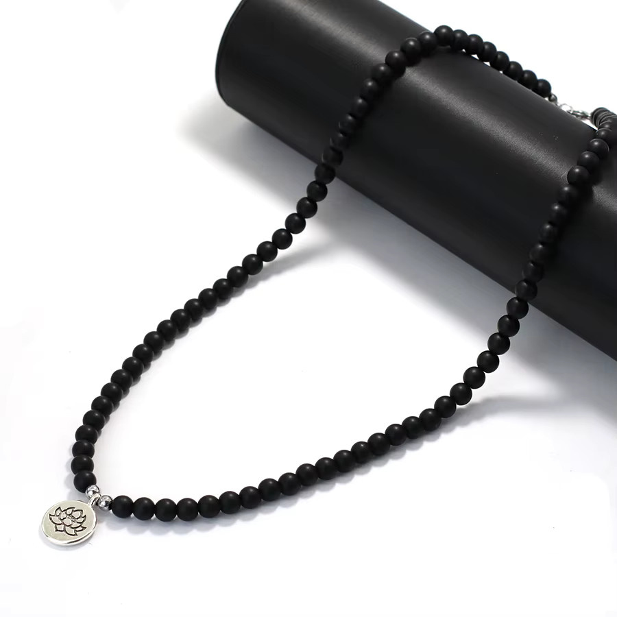 Halskette Onyx, Schwarz, 50,8 cm, Herren - Bild 3