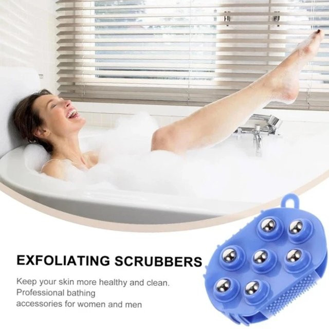 360 Grad drehbare Stahlkugel-Massagebürste, Unisex - Bild 1