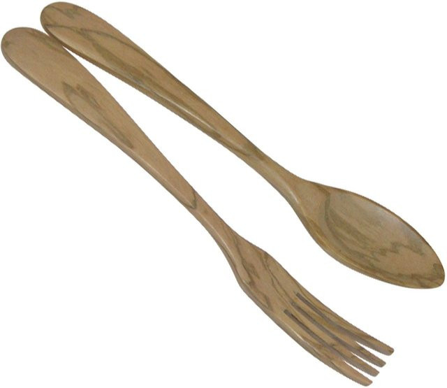 Salatbesteck Bérard Parisien aus Holz in Braun, B/T/H: 30,0 x 6,0 x 2,0 cm - Bild 1