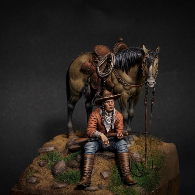 JIJIE Arikara-Scout-Gruppe, Modellbausatz, Maßstab 1:24, unmontiert, unbemalt - Bild 1