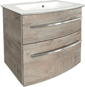Fackelmann Badmöbel-Set B.Style 2-tlg. mit Waschtisch und Unterschrank in Nature Oak, B/H/T: 63,2 x 54,3 x 46 cm - Bild 2