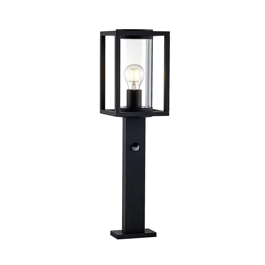 Lucande Außenleuchte Ferda Schwarz aus Aluminium mit Bewegungsmelder, Modernes Design, E27, IP44 - Bild 2