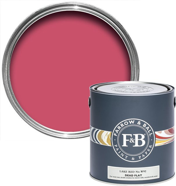 Farrow & Ball Dead Flat Wandfarbe Archivton Lake Red W92, 2,5 l - Bild 1