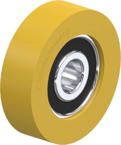 Blickle FTH 52x15/12-12K Führungsrolle aus Kunststoff in Gelb und Braun mit einem Rad-Durchmesser von 52 mm und einer Tragfähigkeit von maximal 85 kg - Bild 1