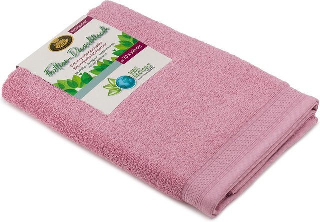 GÖZZE Duschtuch aus recycelten Materialien in Pink, B/T: 70 x 140 cm - Bild 1