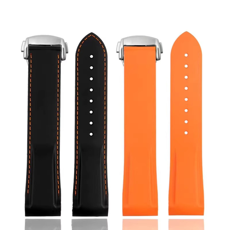 ZETHYDUM Uhrenarmband Silikon, Schwarz, Herren - Bild 4