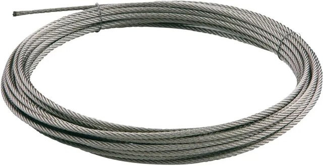 Dieda Drahtseil aus V4A Edelstahl in Silber, Durchmesser: 4 mm, Länge: 10000 mm - Bild 1