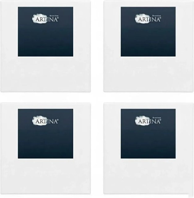 Artina Premium Keilrahmen Leinwand Set, Farbe: Weiß, B: 70 cm, H: 100 cm, 4er Pack - Bild 1