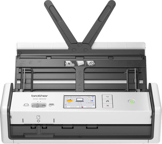 Brother ADS-1800W Dokumentenscanner mit Touchscreen, Duplex-Scan, Wi-Fi und USB-C in Weiß - Bild 1