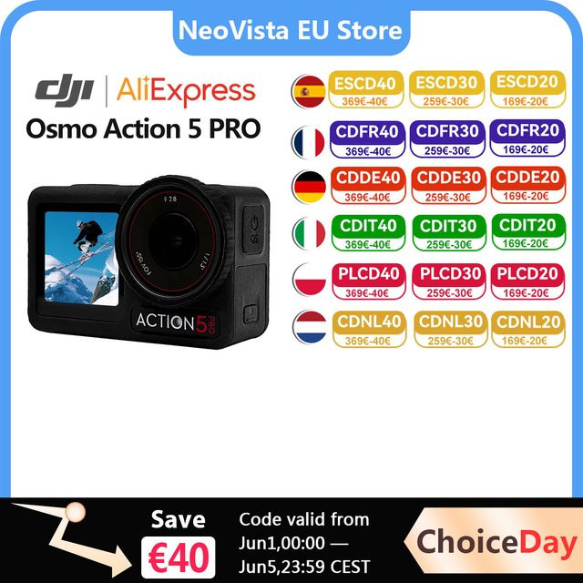 DJI Osmo Action 5 Pro Adventure Combo Action Kamera in Schwarz mit 40 MP und 1/1,3 Zoll Sensor - Bild 4