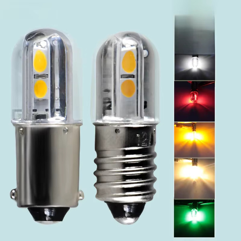 VIEWI Mini-LED-Anzeigelampe E10 T4W BA9S für Auto und LKW, transparente Innenbeleuchtung, 220 V - Bild 1