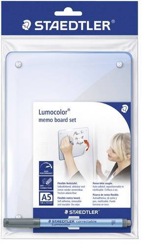Staedtler Memoboard Lumocolor memo board 641 Transparent Wiederablösbare Whiteboard-Folie inkl. Boardmarker B: 14,8 cm, H: 21,0 cm - Bild 1