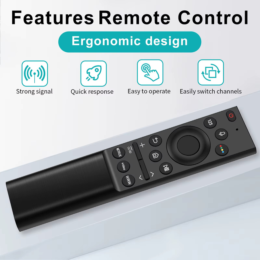 Samsung BN59-01363L BN59-01363C Sprachfernbedienung für QLED UHD Smart TV 2021 Ersatz-Controller, Schwarz - Bild 4
