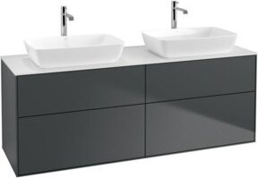 V&B Waschtischunterschrank Finion mit Wandbeleuchtung in Weiß lackiert, B/T: 160 x 50,1 cm - Bild 1