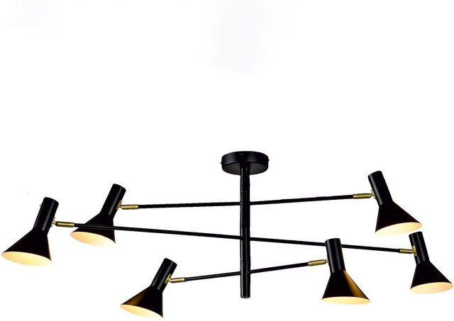 it´s about RoMi Izmir Deckenleuchte modern in Schwarz und Gold mit E14 Fassung - Bild 1