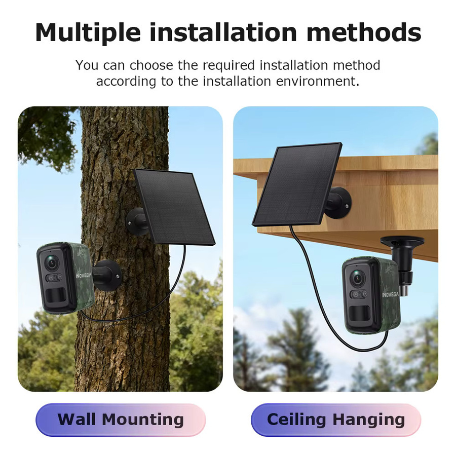 INQMEGA 5MP 2K HD 4G Drahtlose Solarkamera mit 10000mAh Akku, WiFi Outdoor Überwachungskamera mit PIR Tiererkennung und Wasserdichtigkeit - Bild 6