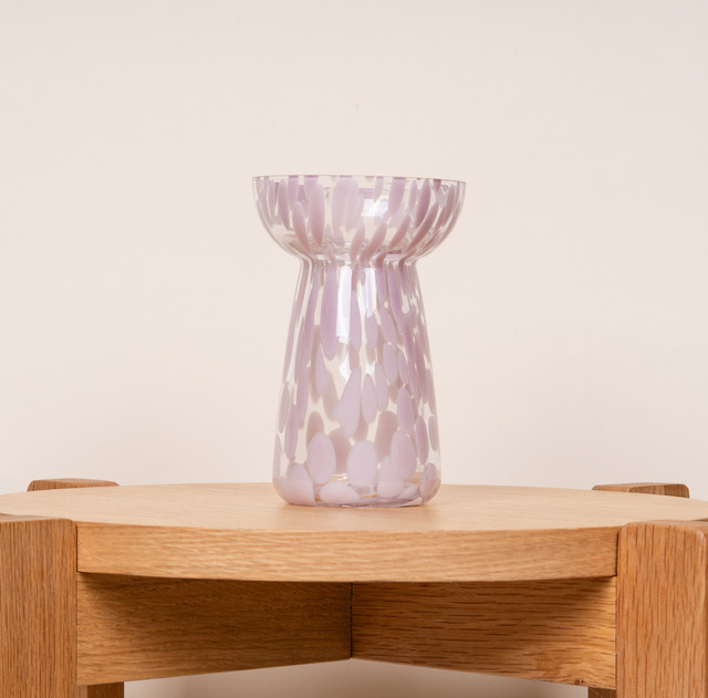 Glas Hyazinthengefäß BLUME2000 in Rosa im Konfetti-Look - Bild 1