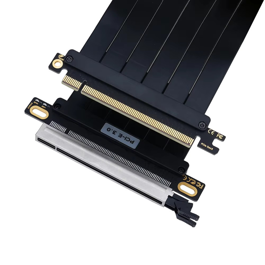 VODOOL PCI-E Riser-Verlängerungskabel für PCI-E 3.0 und 4.0 16X in Schwarz, Hochgeschwindigkeits-Adapter mit 90 Grad oder 180 Grad Winkel - Bild 6