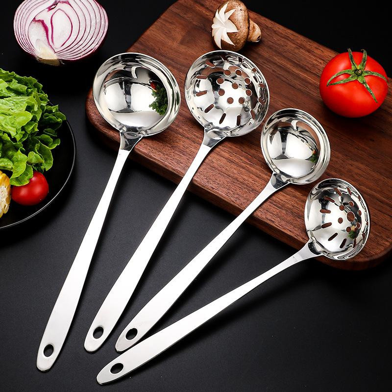 Binchi Outdoor Equipment Sieblöffel aus Edelstahl mit langem Griff in Silber für Hot Pot und die Heimküche - Bild 3