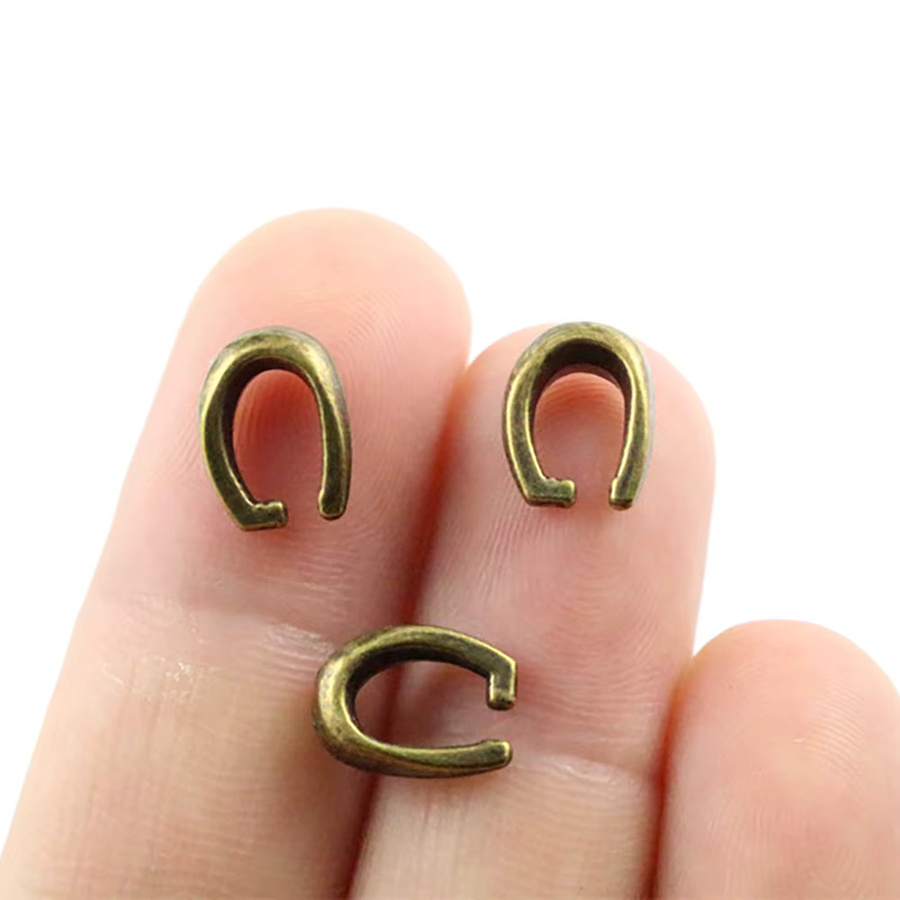 Wadsfred Charms Anhänger, antike Bronze und antike versilberte Verschlüsse, 11x8mm - Bild 2