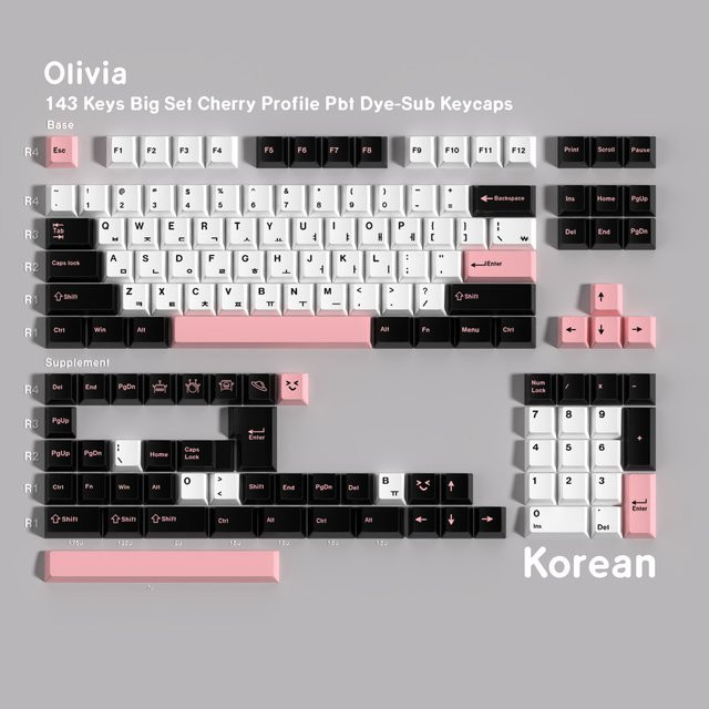 Jaycomia PBT Cherry MX Tastenkappen mit Sublimationsdruck für mechanische Tastaturen in verschiedenen Sprachen wie Deutsch, Französisch, Spanisch, Koreanisch, Hebräisch, Arabisch und Japanisch - Bild 1