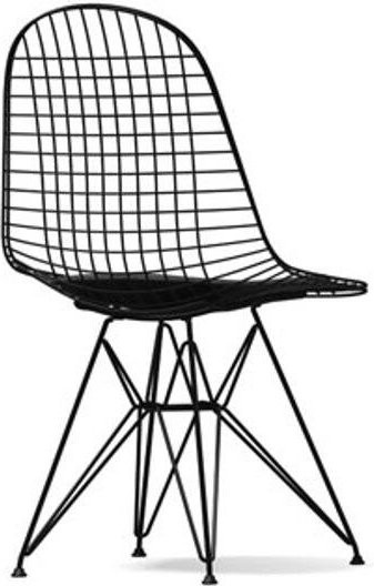 Vitra Wire Chair Dkr 5 aus lackiertem Stahl in Schwarz - Bild 1