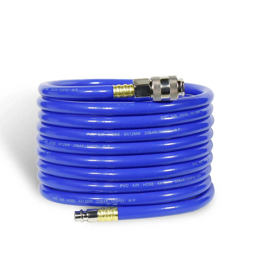 CCLIFE Druckluftschlauch Blau, 5m Länge, 20Bar, 1/4 Zoll mit Schnellkupplung für Kompressor und Werkstatt - Bild 2