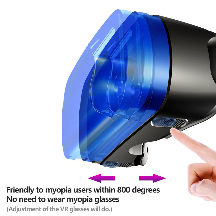VRG Pro 3D Virtual Reality VR Brille AyeBeau Headset für Smartphones in Schwarz - Bild 3