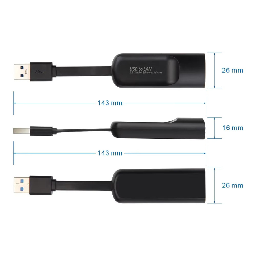 Ninth World 2,5 Gigabit USB Typ C auf RJ45 Ethernet-Adapter für MacBook und iPad Pro - Bild 2