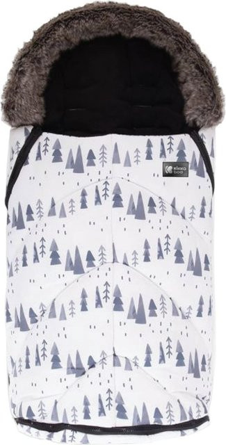 Kikkaboo Fußsack Shiny Nylon für Kinderwagen in Weiß mit Motiv-Aufdruck und Reißverschluss - Bild 1