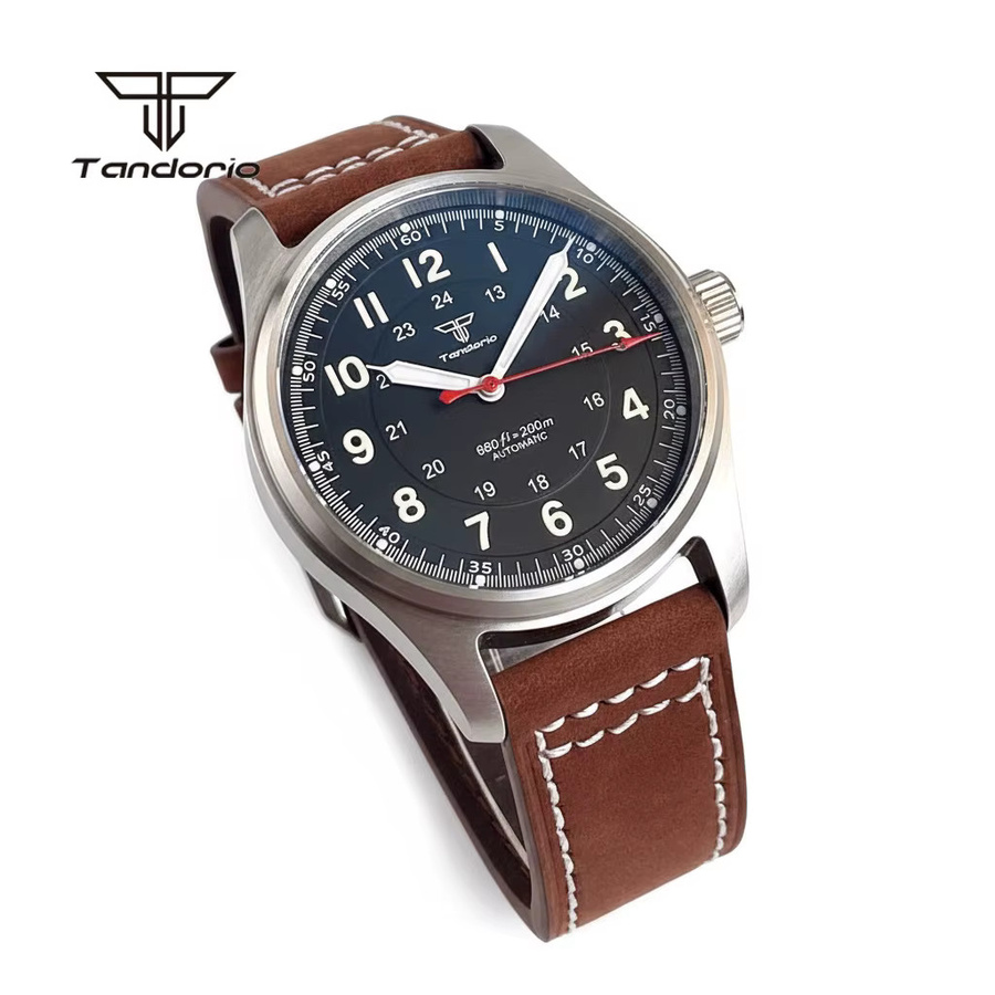Tandorio Armbanduhr Pilot, Automatik, Edelstahl, 39 mm, Herren - Bild 3