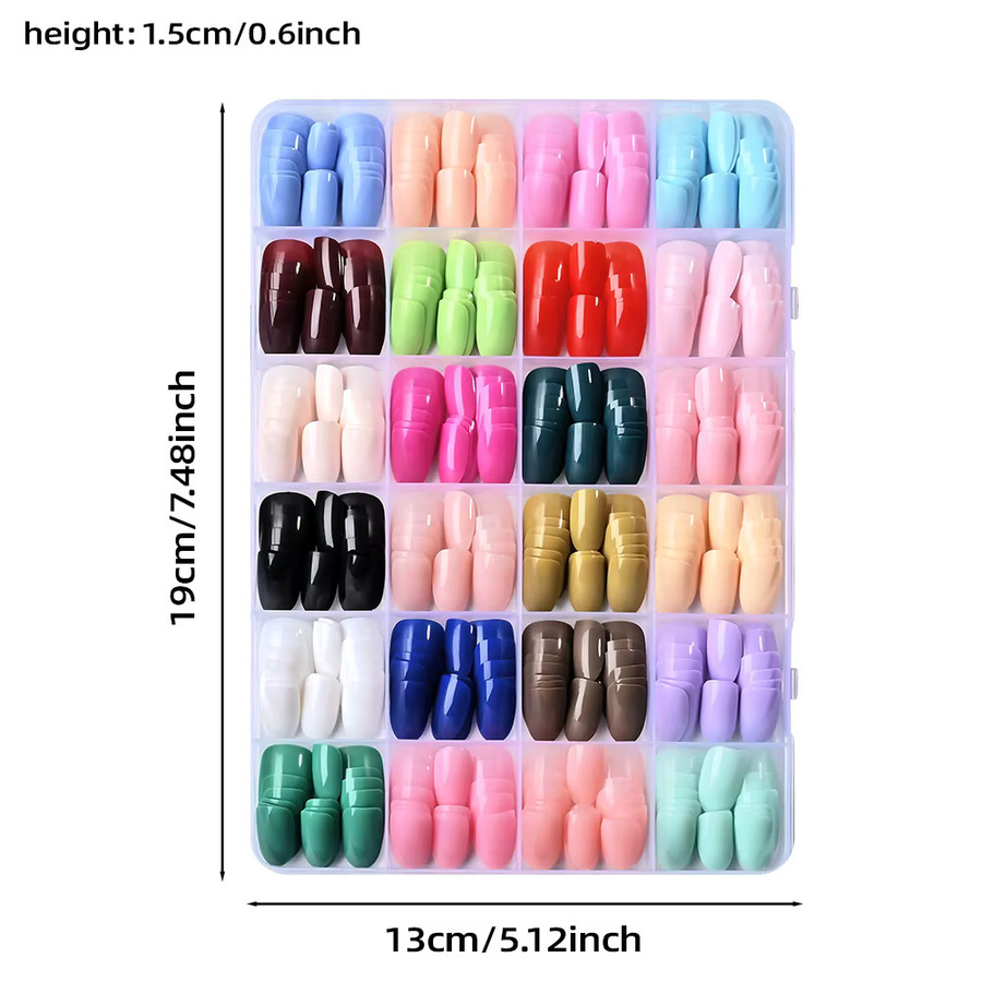 MAFANAILS Künstliche Nägel, 24 Farben, Glänzend, Oval - Bild 4