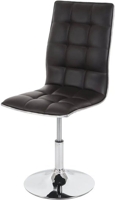 2er-Set MCW Esszimmerstühle C41 aus braunem Kunstleder mit Metallgestell und 360-Grad-Drehfunktion - Bild 2