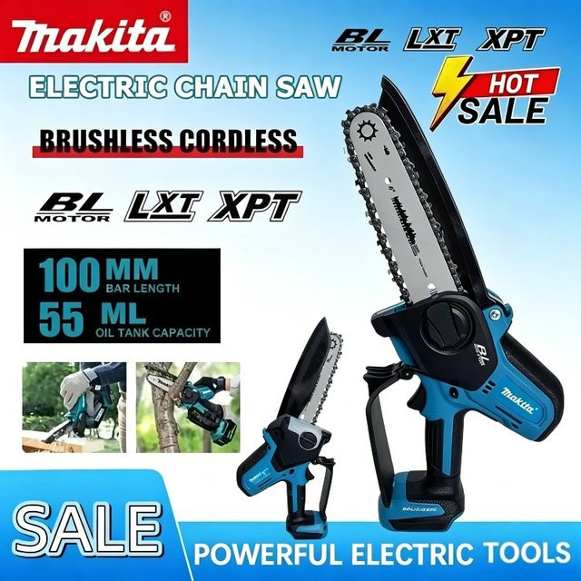 Makita Akku-Kettensäge 6 Zoll in Schwarz für 18V-Akkus - Bild 1