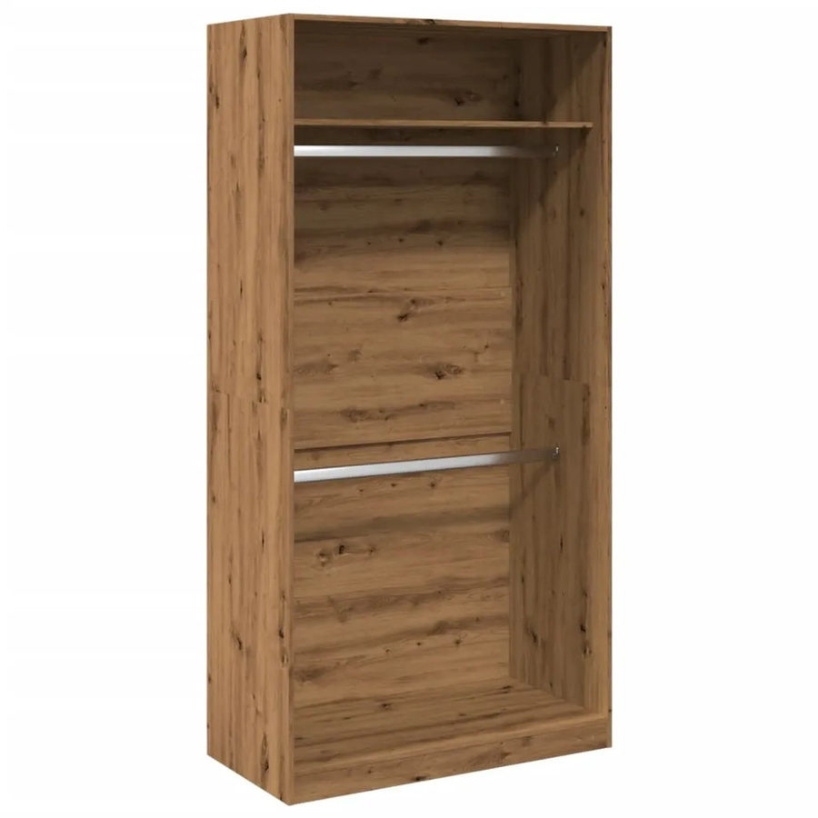 vidaXL Kleiderschrank Artisan-Eiche in Braun aus Holzwerkstoff, B/T/H: 100 x 50 x 200 cm - Bild 2