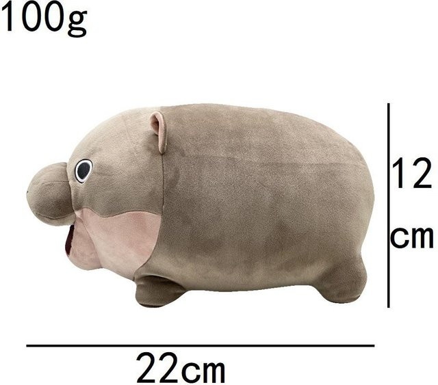 Moo Deng Plüschtier Flusspferd, Kuscheltier Kissenpuppe, ab 1 Jahr - Bild 1