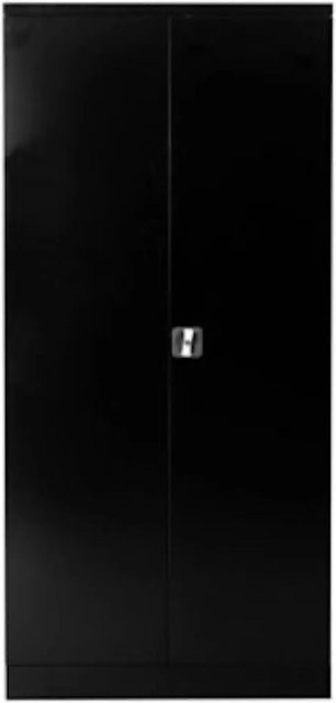 PROREGAL Stahlschrank Bee mit 4 Fachböden und Schließbares Türsystem in Schwarz, H x B x T: 195 x 92 x 60 cm - Bild 1