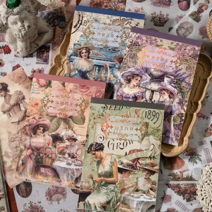 YCDBTH Scrapbook-Aufkleber im alten Weltstil mit historischen europäischen Charakter-Motiven, 50 Stück pro Packung, Mehrfarbig - Bild 2