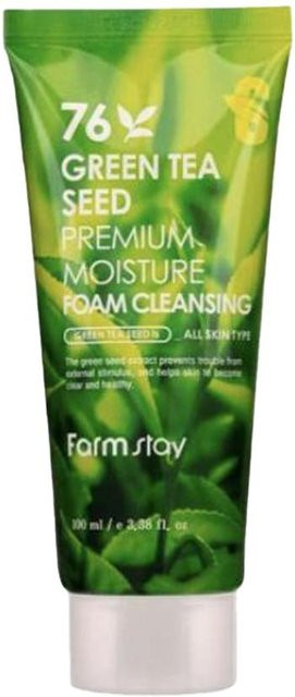 FARM STAY 76 Green Tea Seed Premium Moisture Foam Cleansing, 100 ml - Bild 1