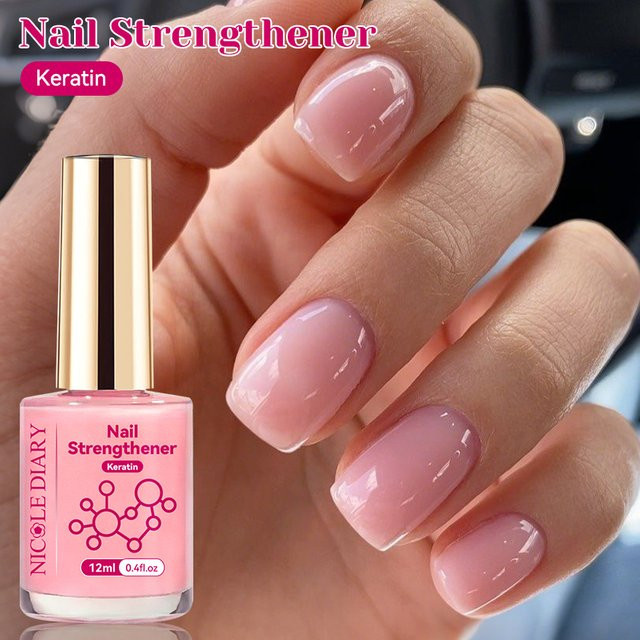NICOLE DIARY Nagelstärker Keratin-Nagellack, Rosa, 12 ml - Bild 1
