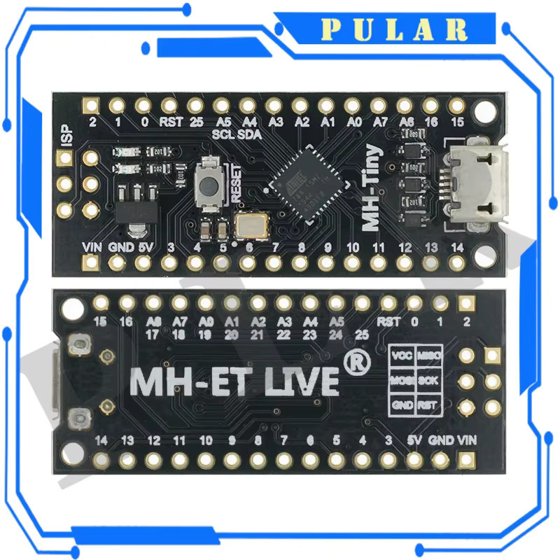 SAMIORE ROBOT Nano v5.3 Atmega328 Development Board Schwarz, kompatibel mit Arduino Attiny88 und Attiny85, 16MHz - Bild 2