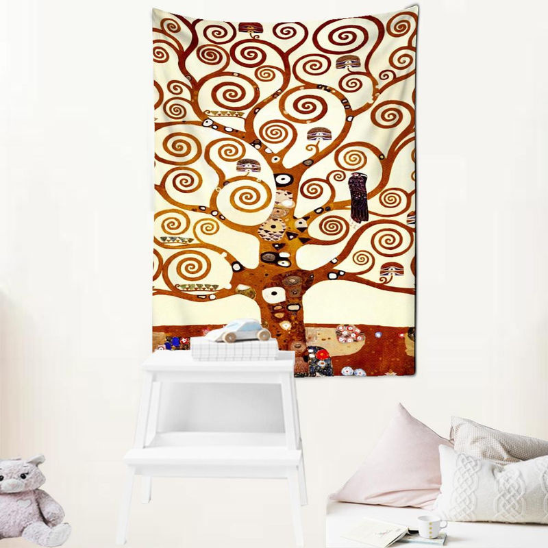 Super Six Wandteppich Baum des Lebens in abstrakter Ölgemälde-Optik, mehrfarbig, B: 150 cm, H: 130 cm - Bild 2