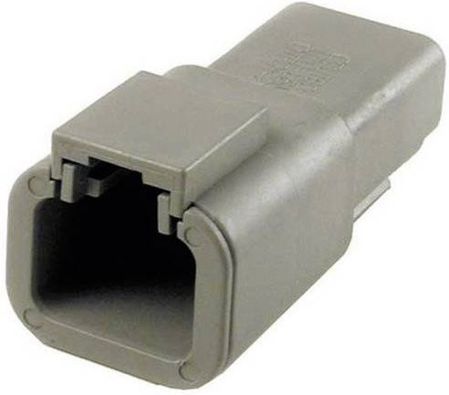 TE Connectivity 19543 Rundstecker Stecker DTP Serie, gerade, grau - Bild 1