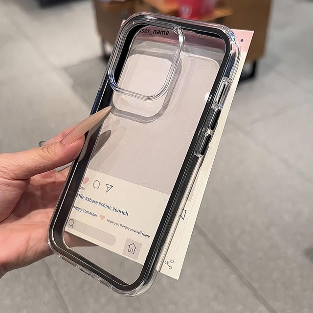 Stoßfeste transparente Handyhülle mit Süßigkeiten-Design für Apple iPhone 11 bis 17 Pro Max in Pink - Bild 1