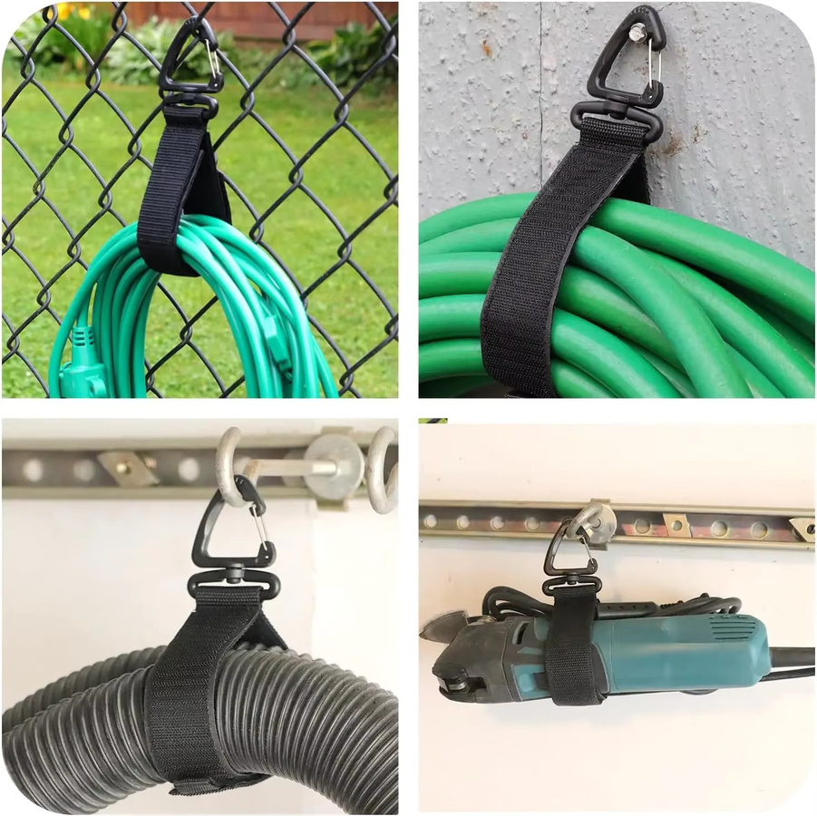 Kabel-Organizer-Halter mit drehbarer Schnalle aus Nylon in Schwarz für Kabel und Schläuche - Bild 5